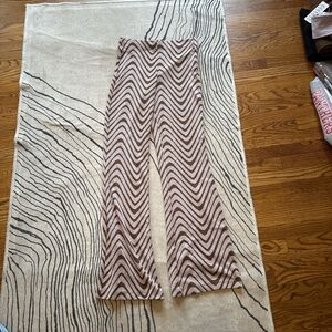 Urban Outfitters Brown and Cream Striped Pants
